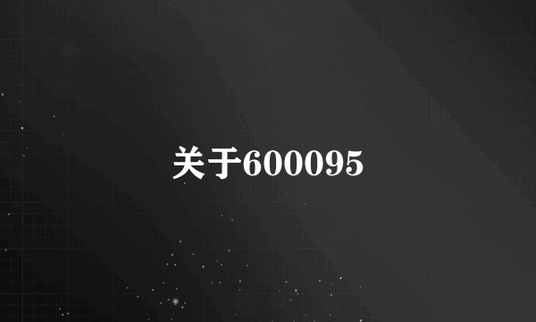 关于600095