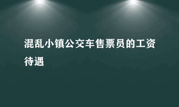 混乱小镇公交车售票员的工资待遇