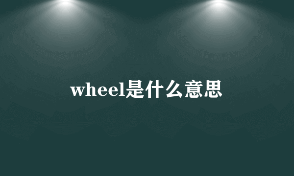 wheel是什么意思