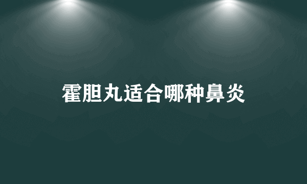 霍胆丸适合哪种鼻炎