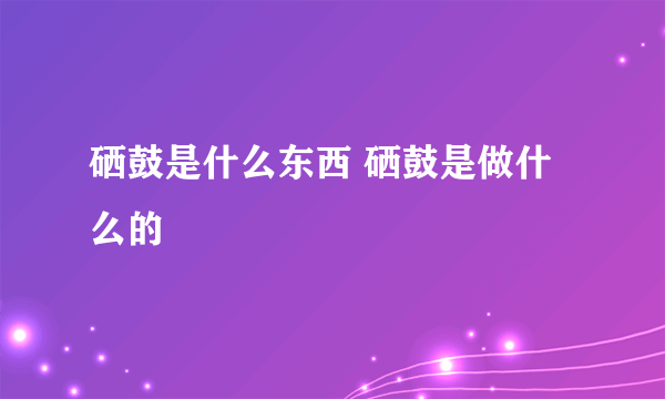 硒鼓是什么东西 硒鼓是做什么的