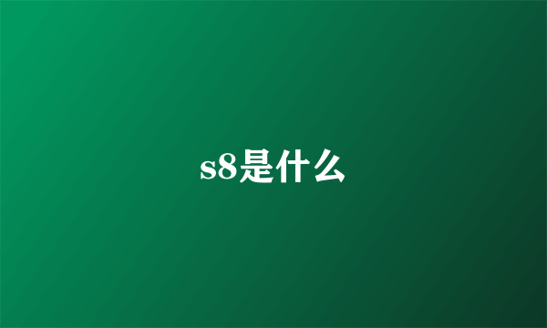 s8是什么