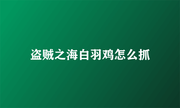 盗贼之海白羽鸡怎么抓