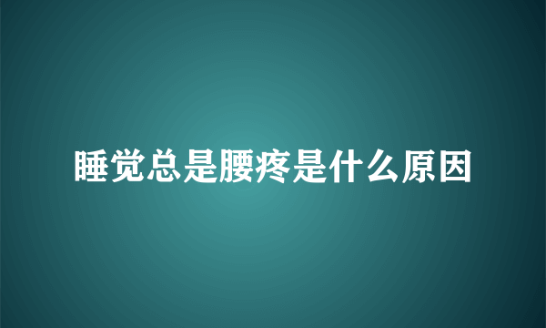 睡觉总是腰疼是什么原因