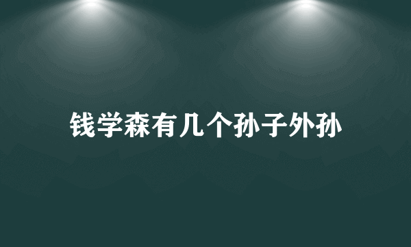 钱学森有几个孙子外孙