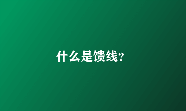 什么是馈线？