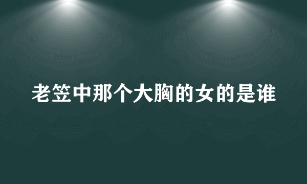 老笠中那个大胸的女的是谁