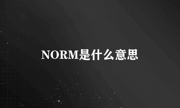 NORM是什么意思