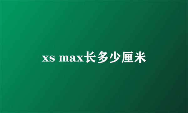 xs max长多少厘米