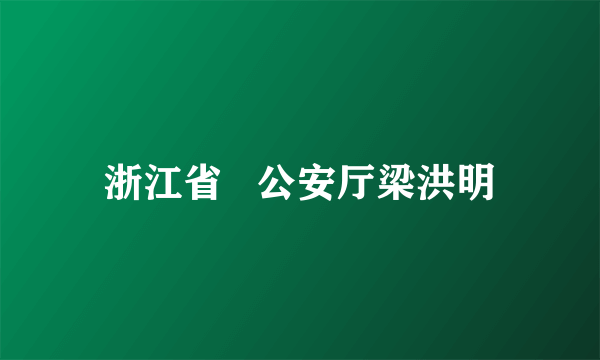 浙江省   公安厅梁洪明