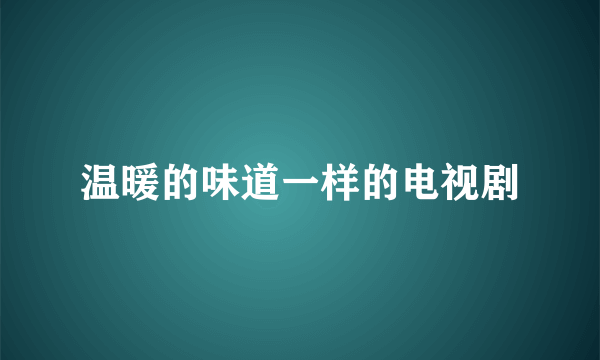 温暖的味道一样的电视剧