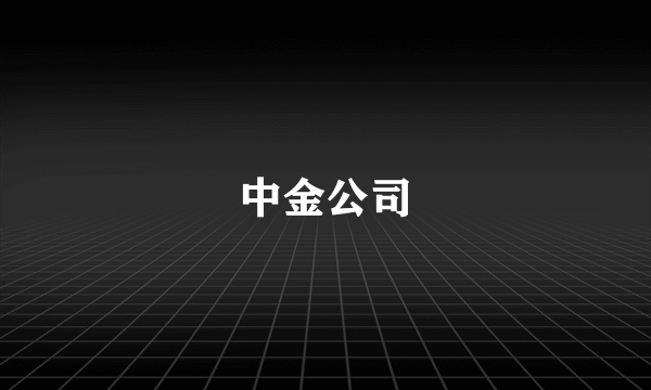 中金公司