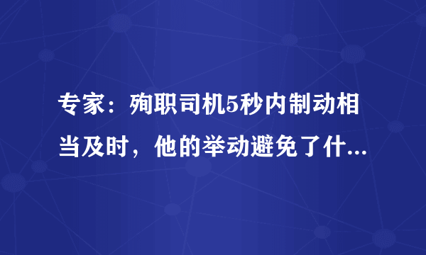 专家：殉职司机5秒内制动相当及时，他的举动避免了什么后果？