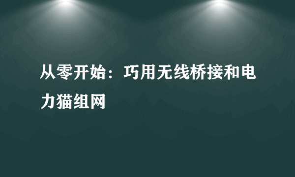 从零开始：巧用无线桥接和电力猫组网