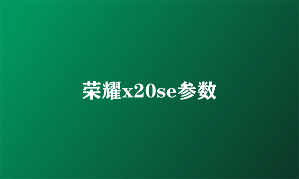 荣耀x20se参数