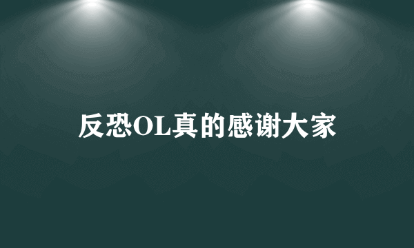 反恐OL真的感谢大家