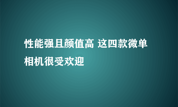 性能强且颜值高 这四款微单相机很受欢迎