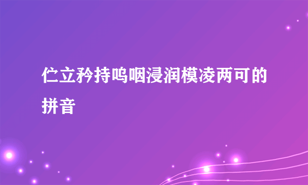 伫立矜持呜咽浸润模凌两可的拼音